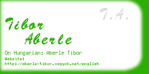 tibor aberle business card